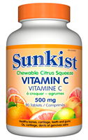 Vitamin C, Chewable Citrus Squeeze, 500 g, 90 tablets