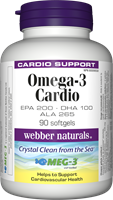 Omega-3 Cardio, (EPA 200, DHA 100, ALA 265), 90 softgels