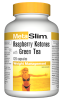 MetaSlim Raspberry Ketones with Green Tea, 120 capsules