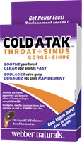 COLD-A-TAK Throat+Sinus, 30 soft chews