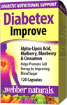 Diabetex Improve, Alpha Lipoic Acid, Mulberry, Cinnamon & Blueberry, 120 capsules