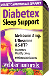 Diabetex Sleep Support, Melatonin, L-Theanine & 5-HTP, 60 chewable tablets