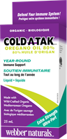 COLD-A-TAK Oregano Oil, Extra Strength, 80% Carvacrol, 25 ml liquid