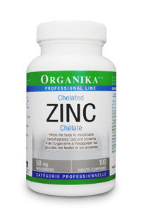 Zinc (Chelated), 50 mg, 100 tabs