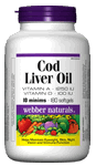 Cod Liver Oil, Vitamin A and D, 10 minims, 1250 IU/100 IU, 180 softgels